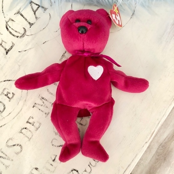 TY Beanie Baby, Valentina,‎ Valentines, Bear, Vintage, 1999, Nice Condition - Picture 5 of 12